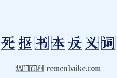 死抠书本反义词是什么意思的图片
